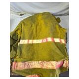 2 Jackets: Black Leather Size 42 and Firefighter