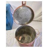 Vintage Flour Tin and Fabric Storage Ottoman