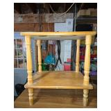 Wooden Chest of 5 Drawers and End Table