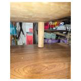 Wooden Chest of 5 Drawers and End Table