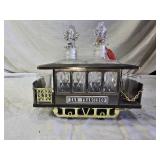 San Francisco Cable Car Decanter Set with Glasses