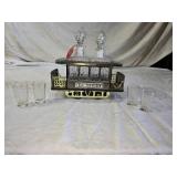 San Francisco Cable Car Decanter Set with Glasses