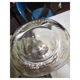 Vintage Glass Decanter with Stopper and Matching Glasses