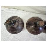 Vintage Hi-lex Amber Glass Jugs with Handles