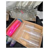 Glassware Including Beverage Glasses and Shot Glasses