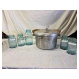 Vintage National Pressure Cooker and Vintage Ball Mason Jars