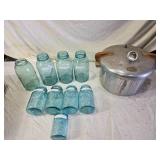 Vintage National Pressure Cooker and Vintage Mason Jars 2