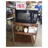 Hamilton Beach Microwave, Stand and Accessories Bundle