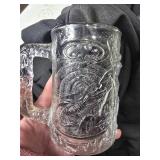 Glassware Including Batman Forever Mug, Pink Glass Bowl, and Lead Crystal Vase