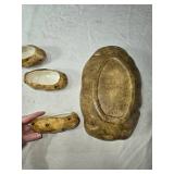 Vintage Atlantic Mold Ceramic Potato-Shaped Dishes
