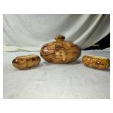 Vintage Atlantic Mold Ceramic Potato-Shaped Dishes