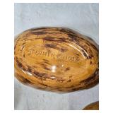 Vintage Atlantic Mold Ceramic Potato-Shaped Dishes