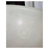 Variety of Kitchenware with Tupperware, Utensils, Veggie Decor, Fruit Decor, and Glass Olive Oil Dispensers