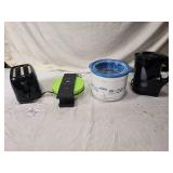 Toaster, Waffle Maker, Crock-Pot, and Kettle