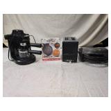 Espresso Machine, Toaster, Waffle Maker, and Corn Dog Maker