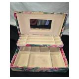 Floral Jewelry Box, Tin Box, and Wood Box