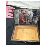 Floral Jewelry Box, Tin Box, and Wood Box