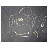 Assorted Jewelry Including Necklaces and Earrings