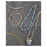 Assorted Jewelry Including Necklaces and Earrings