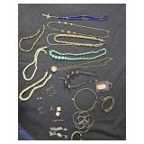 Vintage Jewelry Including Necklaces, Bracelets, and Earrings