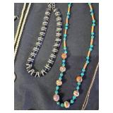 Vintage Jewelry with Necklaces, Bracelets, and Coins