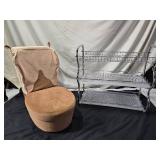 Cowboy Boot Doll Chair and Metal Wire Two-Tier Shelf Set