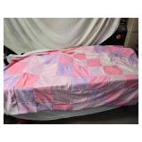 Patchwork Quilt and Assorted Fabric Pieces