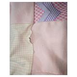 Patchwork Quilt and Assorted Fabric Pieces