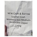 New Size Medium Croft & Barrow Black Leather Women