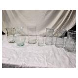 Clear Glass Vases in Various Designs
