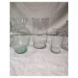 Clear Glass Vases in Various Designs