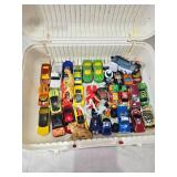 Storage Case with Assortment of Toy Cars and Figures