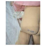 Collection of 17 Assorted Vintage Mason Jars with Lids and Set of 4 Vintage Dolls