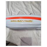 Lot of Vintage Toys: Ertl Tin Toy Trailer, Metal Lunchbox, and Aviva Fishin