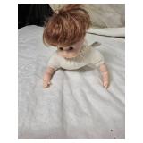 Lot of "Genuine Twins" Porcelain Dolls and Plush Doll in Polka Dot Dress