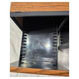 Vintage Wooden Cassette Tape Holder with 2 Drawers