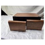 Vintage Wooden Cassette Tape Holder with 2 Drawers