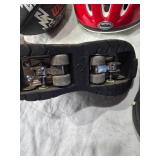 Toys and Other Games with Roller Shoes, Helmet, Harley Davidson Backpack, Ball, and Darts