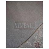 Kimball Vintage Floral Carved Wood Sofa 88" Long