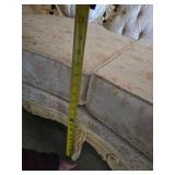 Kimball Vintage Floral Carved Wood Sofa 88" Long