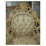 Kimball Vintage Floral Carved Wood Sofa 88" Long