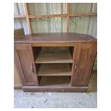Wooden Entertainment Console Cabinet and Coffee Table