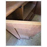 Wooden Entertainment Console Cabinet and Coffee Table