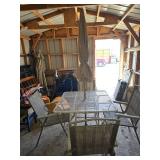 Outdoor Patio Set with Table, 4 Chairs, and Umbrella