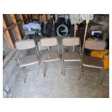 2 Patio Umbrellas, Stand, and 4 Plastic Chairs