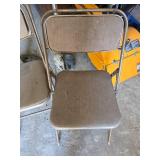 2 Patio Umbrellas, Stand, and 4 Plastic Chairs