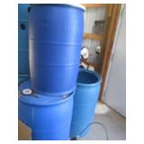 2-55gallon & 1-35gallon plastic bar...