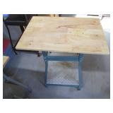 Metal framed portable workbench wit...