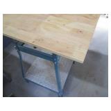 Metal framed portable workbench wit...