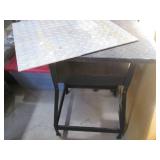 Metal framed portable workbench wit...